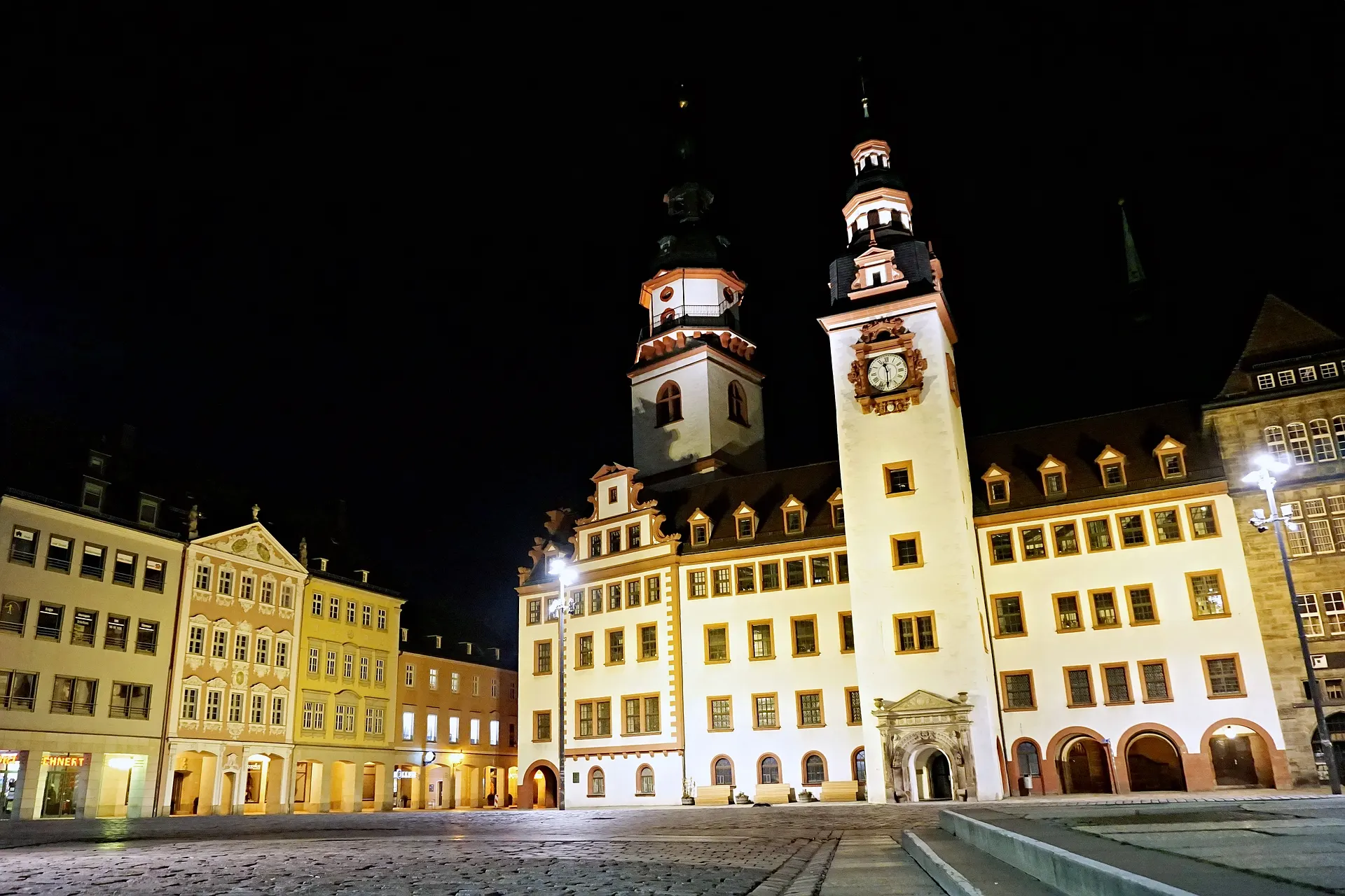 Altes Rathaus und Siegertsches Haus am Chemnitzer Marktplatz