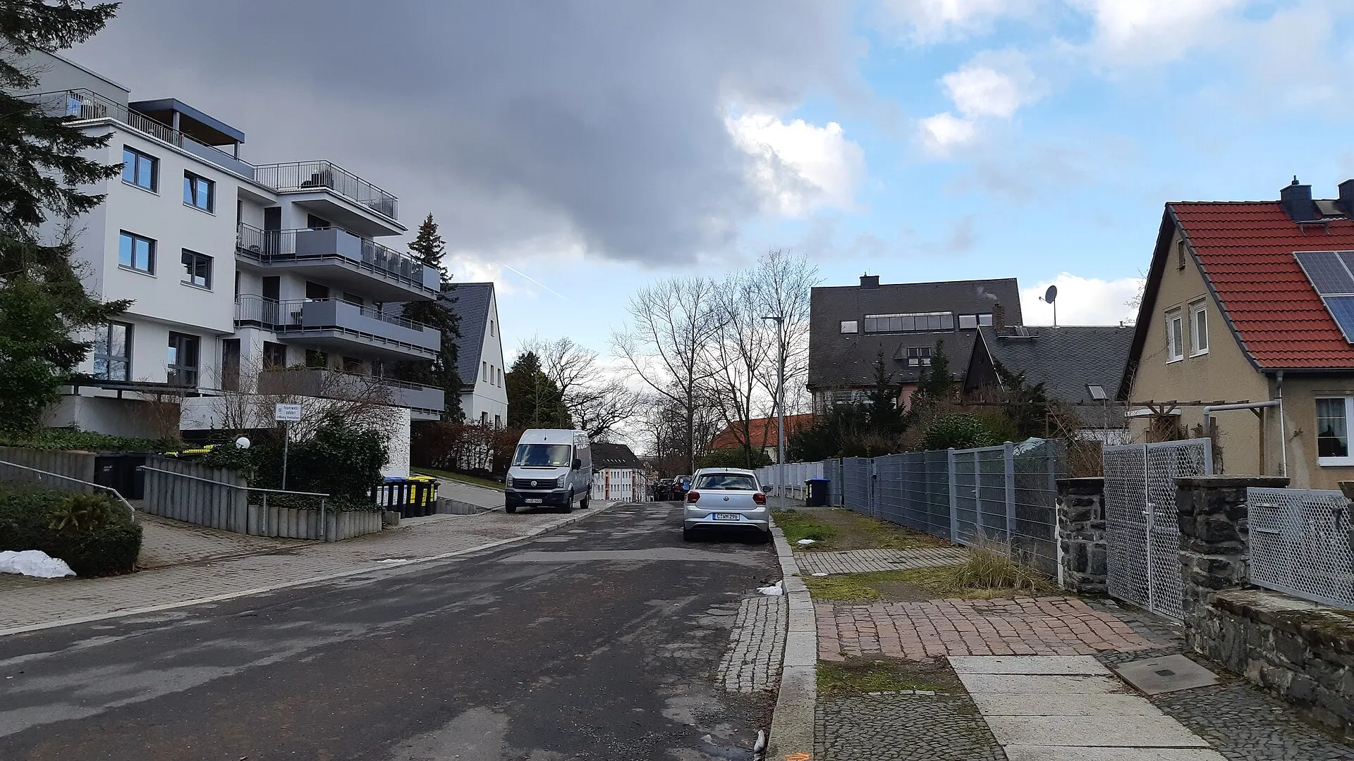 Wohnstraße im ruhigen Chemnitzer Stadtteil Kapellenberg